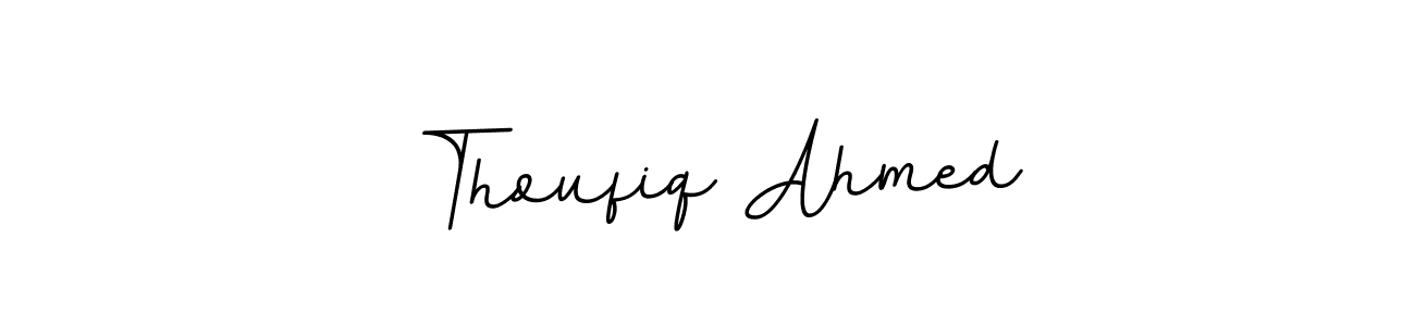 Make a beautiful signature design for name Thoufiq Ahmed. With this signature (BallpointsItalic-DORy9) style, you can create a handwritten signature for free. Thoufiq Ahmed signature style 11 images and pictures png
