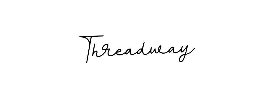 Use a signature maker to create a handwritten signature online. With this signature software, you can design (BallpointsItalic-DORy9) your own signature for name Threadway. Threadway signature style 11 images and pictures png