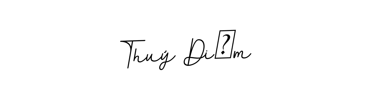 The best way (BallpointsItalic-DORy9) to make a short signature is to pick only two or three words in your name. The name Thuý Diễm include a total of six letters. For converting this name. Thuý Diễm signature style 11 images and pictures png