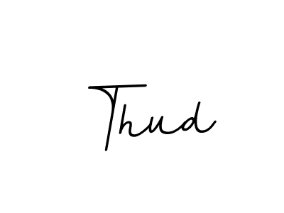 The best way (BallpointsItalic-DORy9) to make a short signature is to pick only two or three words in your name. The name Thud include a total of six letters. For converting this name. Thud signature style 11 images and pictures png