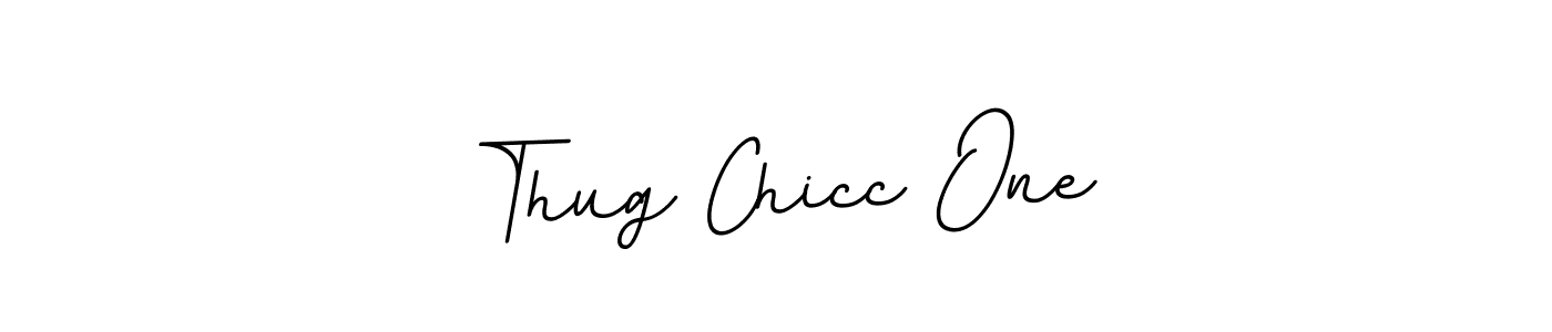 Create a beautiful signature design for name Thug Chicc One. With this signature (BallpointsItalic-DORy9) fonts, you can make a handwritten signature for free. Thug Chicc One signature style 11 images and pictures png