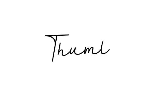 The best way (BallpointsItalic-DORy9) to make a short signature is to pick only two or three words in your name. The name Thuml include a total of six letters. For converting this name. Thuml signature style 11 images and pictures png