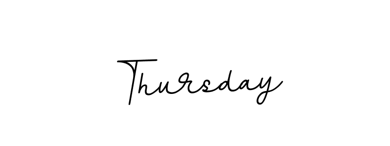 Use a signature maker to create a handwritten signature online. With this signature software, you can design (BallpointsItalic-DORy9) your own signature for name Thursday. Thursday signature style 11 images and pictures png