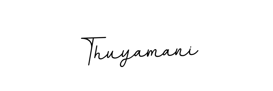 Use a signature maker to create a handwritten signature online. With this signature software, you can design (BallpointsItalic-DORy9) your own signature for name Thuyamani. Thuyamani signature style 11 images and pictures png