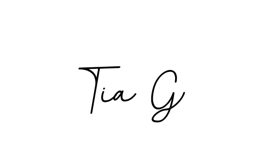 Use a signature maker to create a handwritten signature online. With this signature software, you can design (BallpointsItalic-DORy9) your own signature for name Tia G. Tia G signature style 11 images and pictures png