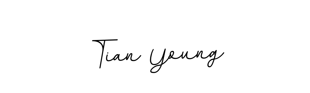 You should practise on your own different ways (BallpointsItalic-DORy9) to write your name (Tian Young) in signature. don't let someone else do it for you. Tian Young signature style 11 images and pictures png