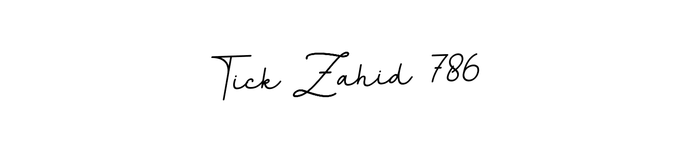 It looks lik you need a new signature style for name Tick Zahid 786. Design unique handwritten (BallpointsItalic-DORy9) signature with our free signature maker in just a few clicks. Tick Zahid 786 signature style 11 images and pictures png