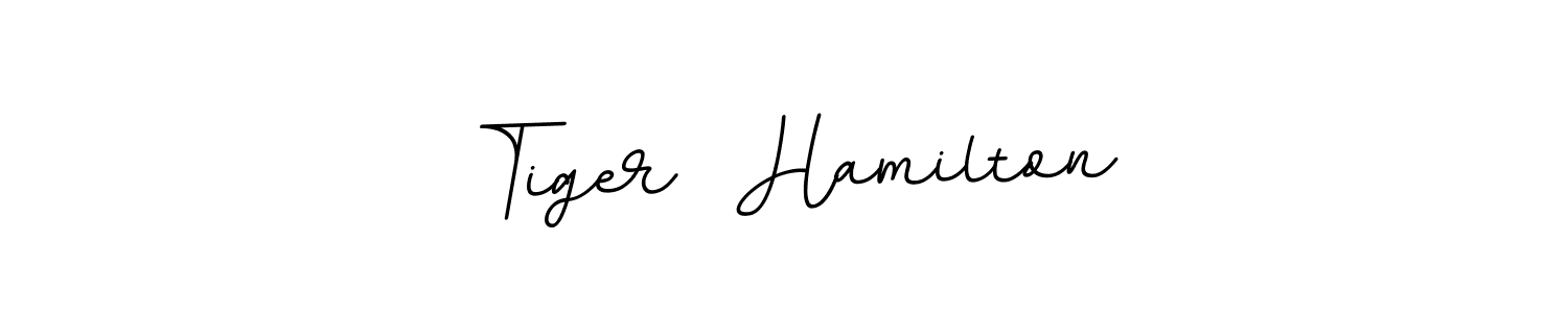 Create a beautiful signature design for name Tiger  Hamilton. With this signature (BallpointsItalic-DORy9) fonts, you can make a handwritten signature for free. Tiger  Hamilton signature style 11 images and pictures png