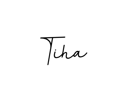 Use a signature maker to create a handwritten signature online. With this signature software, you can design (BallpointsItalic-DORy9) your own signature for name Tiha. Tiha signature style 11 images and pictures png