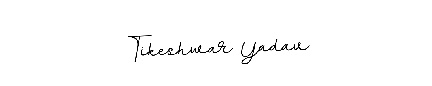 How to make Tikeshwar Yadav name signature. Use BallpointsItalic-DORy9 style for creating short signs online. This is the latest handwritten sign. Tikeshwar Yadav signature style 11 images and pictures png