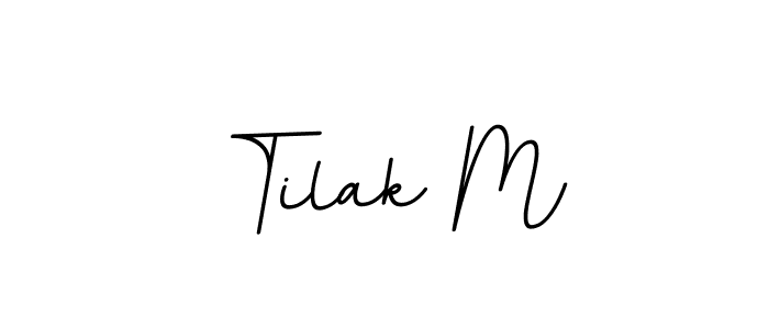 It looks lik you need a new signature style for name Tilak M. Design unique handwritten (BallpointsItalic-DORy9) signature with our free signature maker in just a few clicks. Tilak M signature style 11 images and pictures png