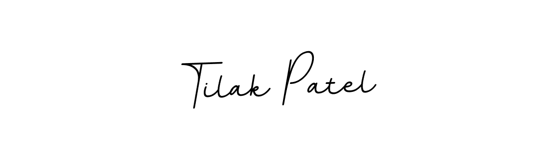 Make a beautiful signature design for name Tilak Patel. With this signature (BallpointsItalic-DORy9) style, you can create a handwritten signature for free. Tilak Patel signature style 11 images and pictures png