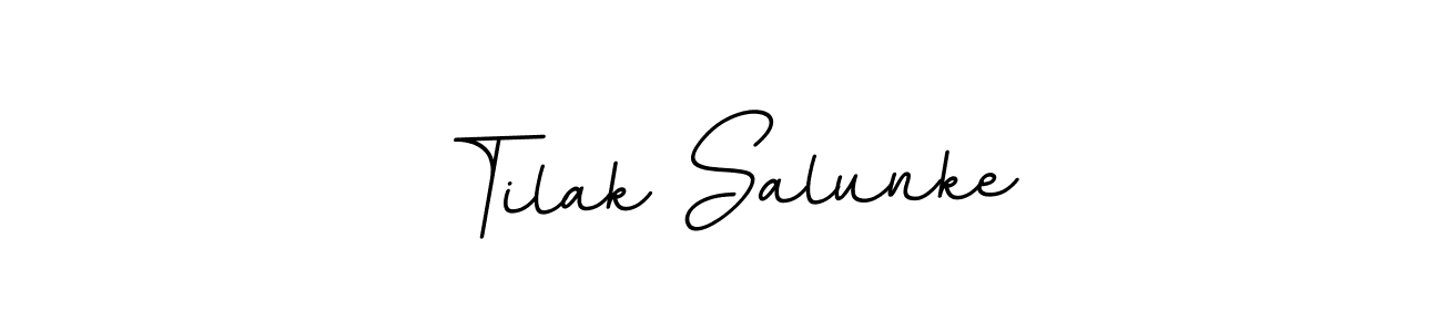 The best way (BallpointsItalic-DORy9) to make a short signature is to pick only two or three words in your name. The name Tilak Salunke include a total of six letters. For converting this name. Tilak Salunke signature style 11 images and pictures png
