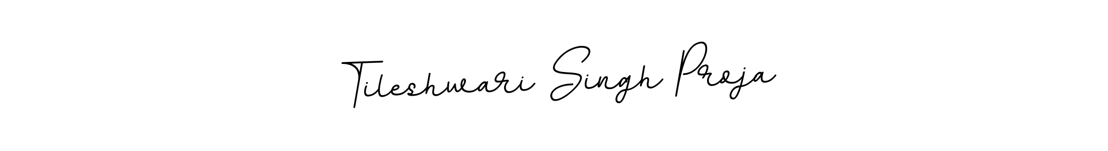 How to make Tileshwari Singh Proja name signature. Use BallpointsItalic-DORy9 style for creating short signs online. This is the latest handwritten sign. Tileshwari Singh Proja signature style 11 images and pictures png