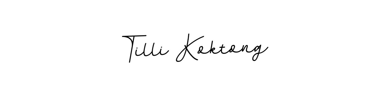 Make a beautiful signature design for name Tilli Koktong. With this signature (BallpointsItalic-DORy9) style, you can create a handwritten signature for free. Tilli Koktong signature style 11 images and pictures png