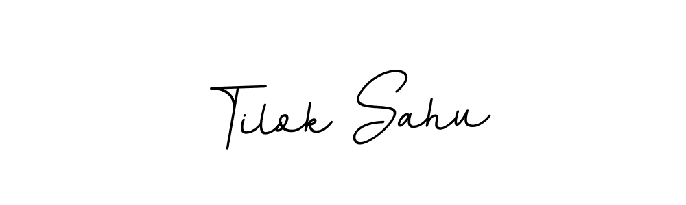 Create a beautiful signature design for name Tilok Sahu. With this signature (BallpointsItalic-DORy9) fonts, you can make a handwritten signature for free. Tilok Sahu signature style 11 images and pictures png