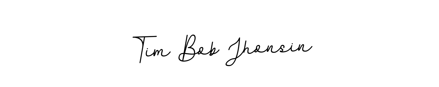 The best way (BallpointsItalic-DORy9) to make a short signature is to pick only two or three words in your name. The name Tim Bob Jhonsin include a total of six letters. For converting this name. Tim Bob Jhonsin signature style 11 images and pictures png