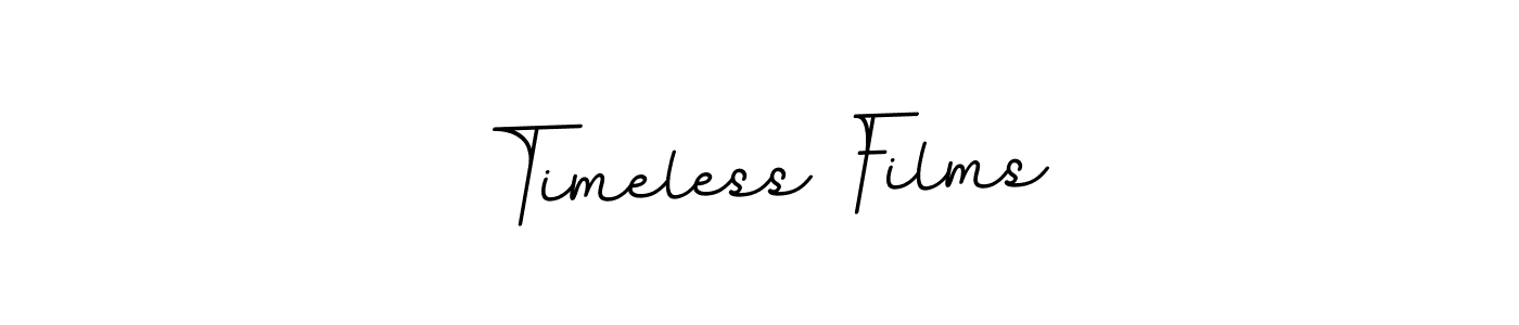 How to make Timeless Films name signature. Use BallpointsItalic-DORy9 style for creating short signs online. This is the latest handwritten sign. Timeless Films signature style 11 images and pictures png