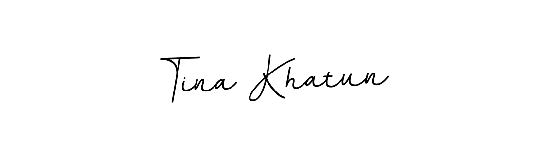 The best way (BallpointsItalic-DORy9) to make a short signature is to pick only two or three words in your name. The name Tina Khatun include a total of six letters. For converting this name. Tina Khatun signature style 11 images and pictures png