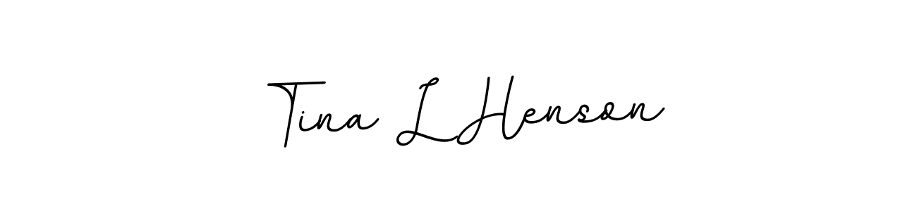 You should practise on your own different ways (BallpointsItalic-DORy9) to write your name (Tina L Henson) in signature. don't let someone else do it for you. Tina L Henson signature style 11 images and pictures png