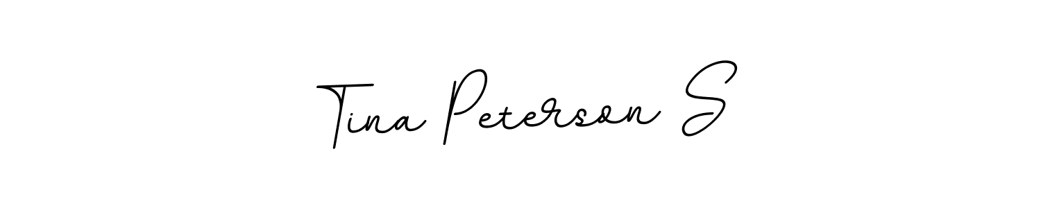 Design your own signature with our free online signature maker. With this signature software, you can create a handwritten (BallpointsItalic-DORy9) signature for name Tina Peterson S. Tina Peterson S signature style 11 images and pictures png