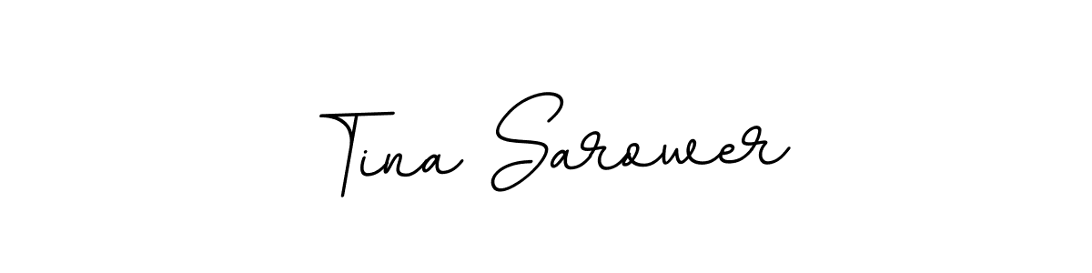 How to make Tina Sarower name signature. Use BallpointsItalic-DORy9 style for creating short signs online. This is the latest handwritten sign. Tina Sarower signature style 11 images and pictures png