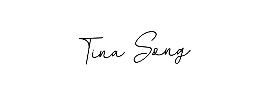 How to make Tina Song name signature. Use BallpointsItalic-DORy9 style for creating short signs online. This is the latest handwritten sign. Tina Song signature style 11 images and pictures png
