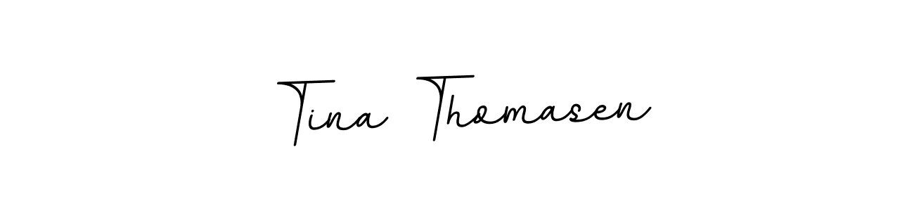 How to make Tina Thomasen name signature. Use BallpointsItalic-DORy9 style for creating short signs online. This is the latest handwritten sign. Tina Thomasen signature style 11 images and pictures png