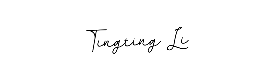 This is the best signature style for the Tingting Li name. Also you like these signature font (BallpointsItalic-DORy9). Mix name signature. Tingting Li signature style 11 images and pictures png