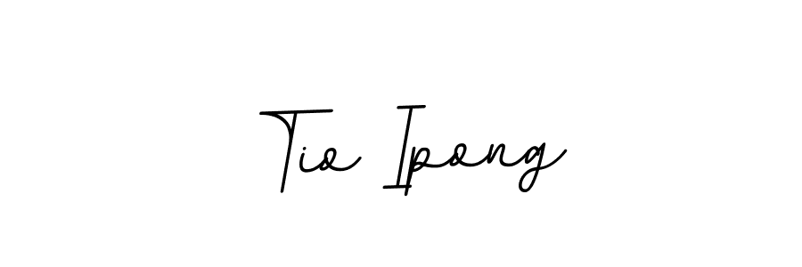 How to make Tio Ipong name signature. Use BallpointsItalic-DORy9 style for creating short signs online. This is the latest handwritten sign. Tio Ipong signature style 11 images and pictures png
