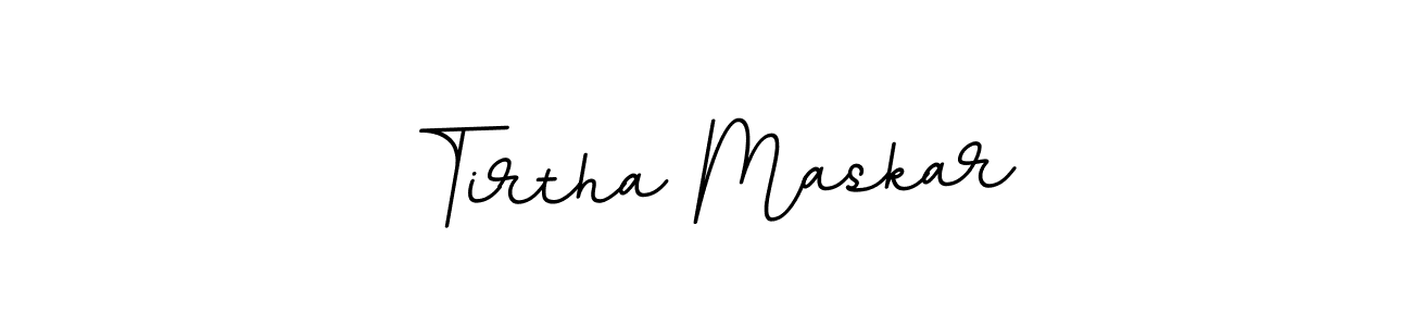 How to make Tirtha Maskar name signature. Use BallpointsItalic-DORy9 style for creating short signs online. This is the latest handwritten sign. Tirtha Maskar signature style 11 images and pictures png