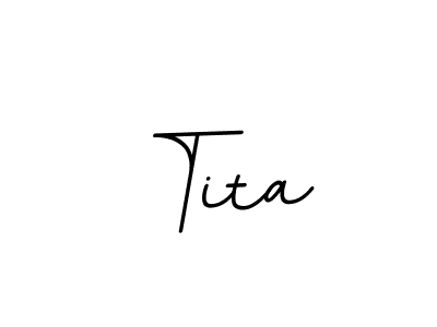 You should practise on your own different ways (BallpointsItalic-DORy9) to write your name (Tita) in signature. don't let someone else do it for you. Tita signature style 11 images and pictures png
