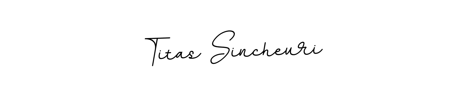 How to make Titas Sincheuri name signature. Use BallpointsItalic-DORy9 style for creating short signs online. This is the latest handwritten sign. Titas Sincheuri signature style 11 images and pictures png