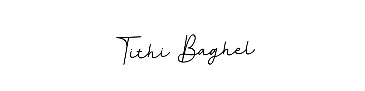 Make a beautiful signature design for name Tithi Baghel. With this signature (BallpointsItalic-DORy9) style, you can create a handwritten signature for free. Tithi Baghel signature style 11 images and pictures png