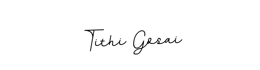 Use a signature maker to create a handwritten signature online. With this signature software, you can design (BallpointsItalic-DORy9) your own signature for name Tithi Gosai. Tithi Gosai signature style 11 images and pictures png
