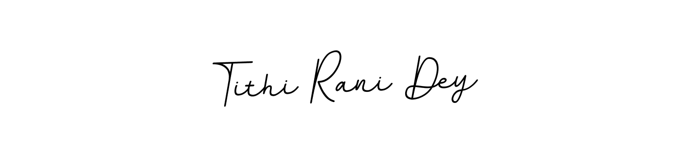 Create a beautiful signature design for name Tithi Rani Dey. With this signature (BallpointsItalic-DORy9) fonts, you can make a handwritten signature for free. Tithi Rani Dey signature style 11 images and pictures png