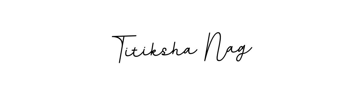 Design your own signature with our free online signature maker. With this signature software, you can create a handwritten (BallpointsItalic-DORy9) signature for name Titiksha Nag. Titiksha Nag signature style 11 images and pictures png