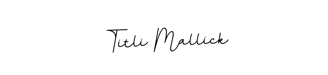 The best way (BallpointsItalic-DORy9) to make a short signature is to pick only two or three words in your name. The name Titli Mallick include a total of six letters. For converting this name. Titli Mallick signature style 11 images and pictures png