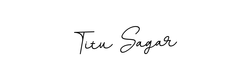 Make a beautiful signature design for name Titu Sagar. With this signature (BallpointsItalic-DORy9) style, you can create a handwritten signature for free. Titu Sagar signature style 11 images and pictures png