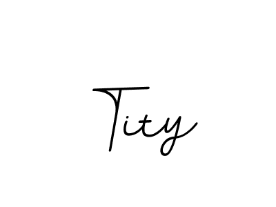 You should practise on your own different ways (BallpointsItalic-DORy9) to write your name (Tity) in signature. don't let someone else do it for you. Tity signature style 11 images and pictures png