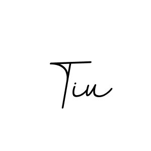 Use a signature maker to create a handwritten signature online. With this signature software, you can design (BallpointsItalic-DORy9) your own signature for name Tiu. Tiu signature style 11 images and pictures png