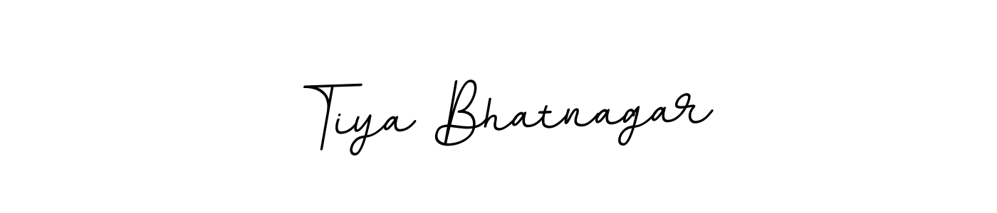 Make a beautiful signature design for name Tiya Bhatnagar. With this signature (BallpointsItalic-DORy9) style, you can create a handwritten signature for free. Tiya Bhatnagar signature style 11 images and pictures png