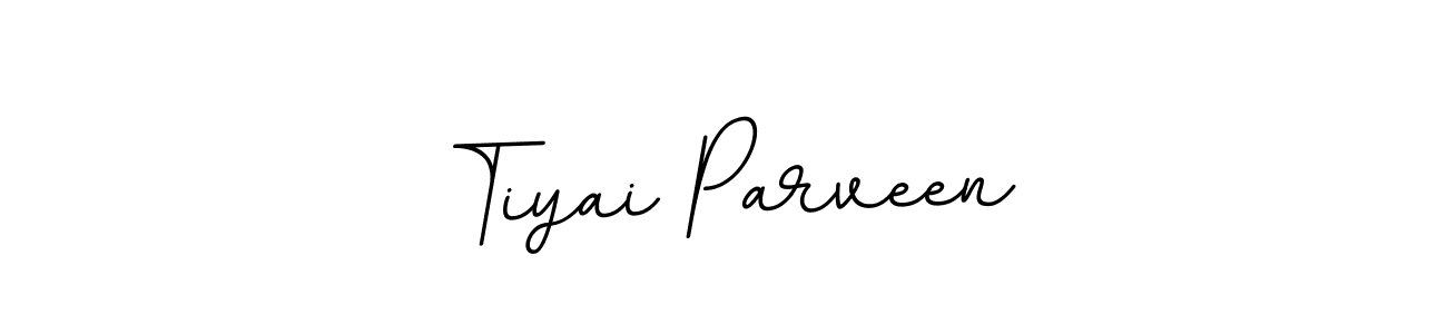 You should practise on your own different ways (BallpointsItalic-DORy9) to write your name (Tiyai Parveen) in signature. don't let someone else do it for you. Tiyai Parveen signature style 11 images and pictures png