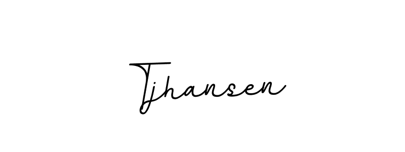 Make a beautiful signature design for name Tjhansen. With this signature (BallpointsItalic-DORy9) style, you can create a handwritten signature for free. Tjhansen signature style 11 images and pictures png