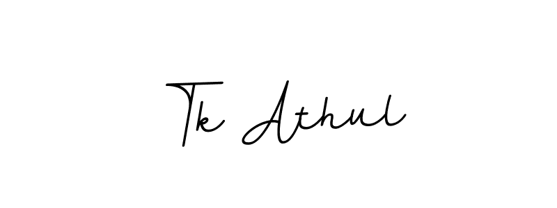 Design your own signature with our free online signature maker. With this signature software, you can create a handwritten (BallpointsItalic-DORy9) signature for name Tk Athul. Tk Athul signature style 11 images and pictures png