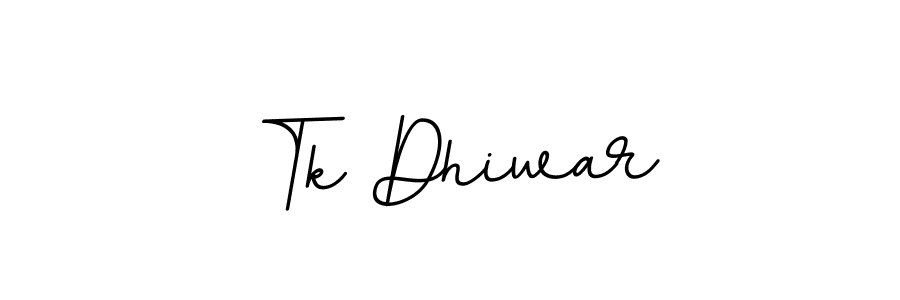 The best way (BallpointsItalic-DORy9) to make a short signature is to pick only two or three words in your name. The name Tk Dhiwar include a total of six letters. For converting this name. Tk Dhiwar signature style 11 images and pictures png