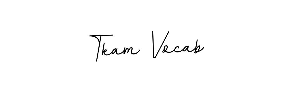 How to make Tkam Vocab name signature. Use BallpointsItalic-DORy9 style for creating short signs online. This is the latest handwritten sign. Tkam Vocab signature style 11 images and pictures png