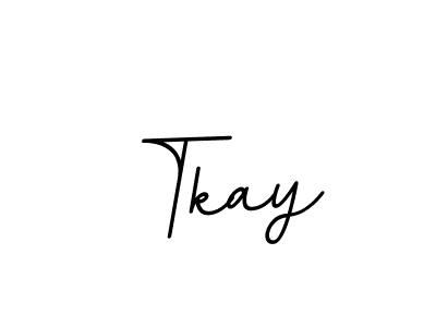 The best way (BallpointsItalic-DORy9) to make a short signature is to pick only two or three words in your name. The name Tkay include a total of six letters. For converting this name. Tkay signature style 11 images and pictures png