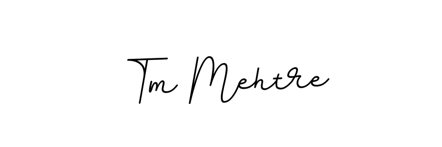 How to make Tm Mehtre name signature. Use BallpointsItalic-DORy9 style for creating short signs online. This is the latest handwritten sign. Tm Mehtre signature style 11 images and pictures png