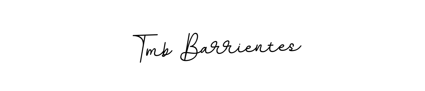 Create a beautiful signature design for name Tmb Barrientes. With this signature (BallpointsItalic-DORy9) fonts, you can make a handwritten signature for free. Tmb Barrientes signature style 11 images and pictures png